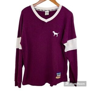 2/$25 PINK Victoria Secret Maroon Red Athleisure Casual Sweatshirt Size Small